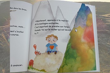 Livre pour enfants avec CD Nao et la montagne enchantée