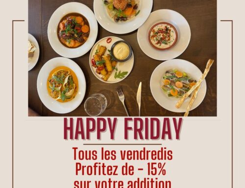 Happy Friday au restaurant et nouvelle carte