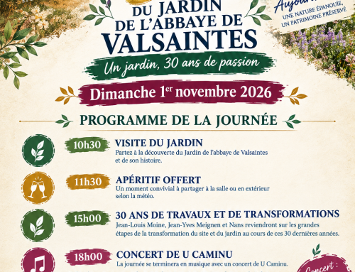30 ans du Jardin de l’abbaye de Valsaintes : une journée anniversaire le 1er novembre 2026